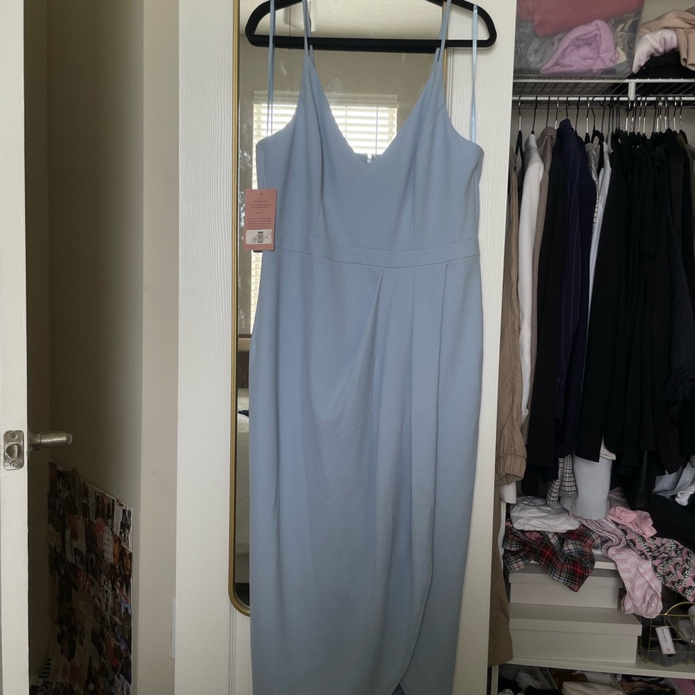 BHLDN Llight Blue Spaghetti Strap Dress